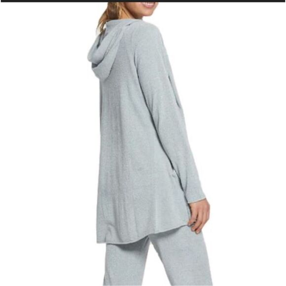 Barefoot Dreams Women 3X CozyChic UltraLite Long Rose Hooded Cardigan Pockets NW - Picture 6 of 7